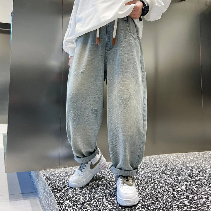 Herren lässige Baggy-Jeans mit Farbkontrasten Echo Archiv
