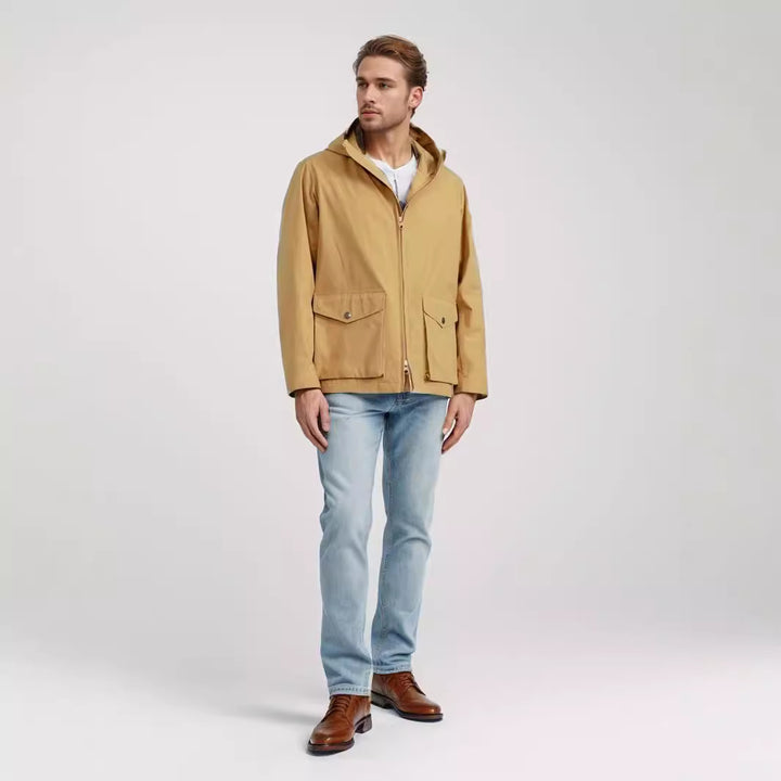 Herren funktionale Übergangsjacke mit abnehmbarer Kapuze Echoarchiv