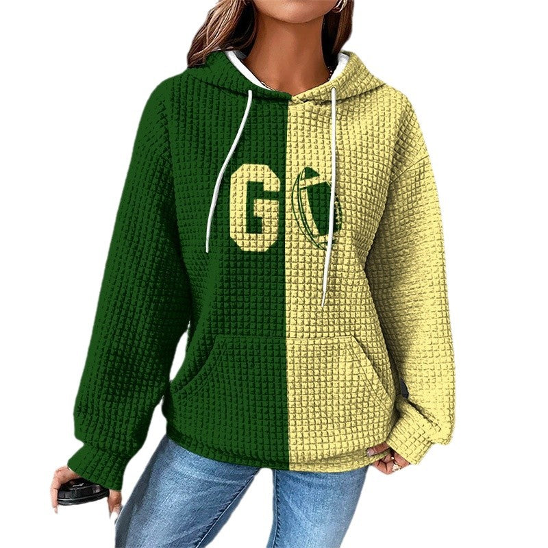 Damen Gemütlicher Kapuzenpullover mit Herzmotiv Echoarchiv