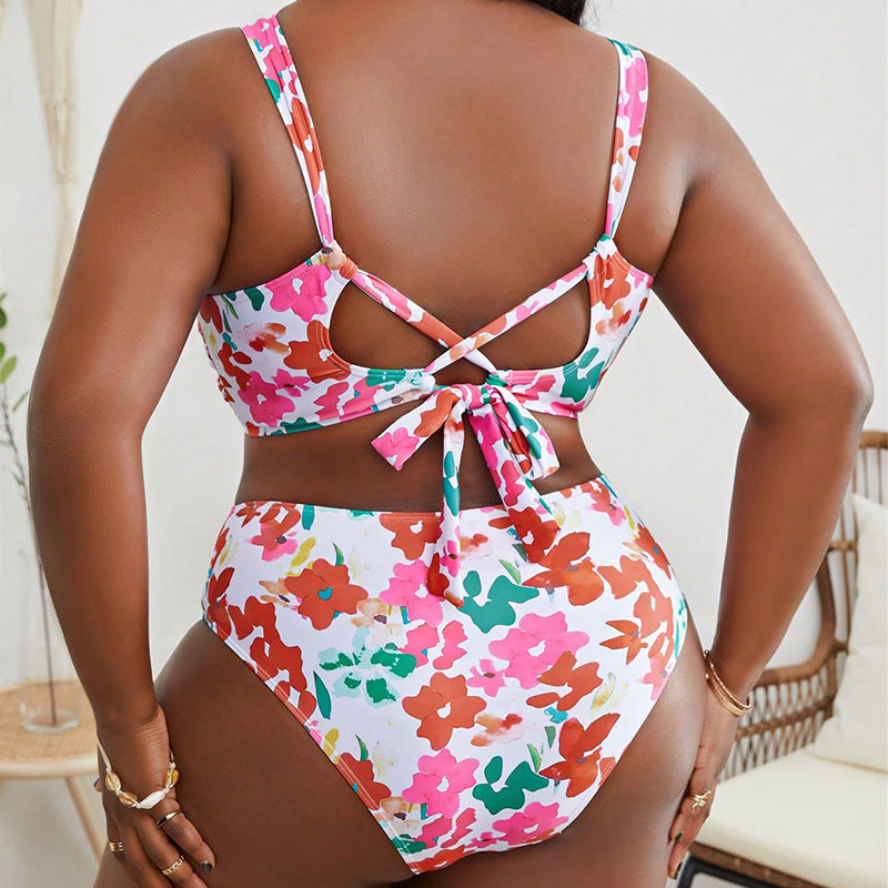 Damen Bikini-Set mit hohem Taillenschnitt und floralem Design Echo Archiv