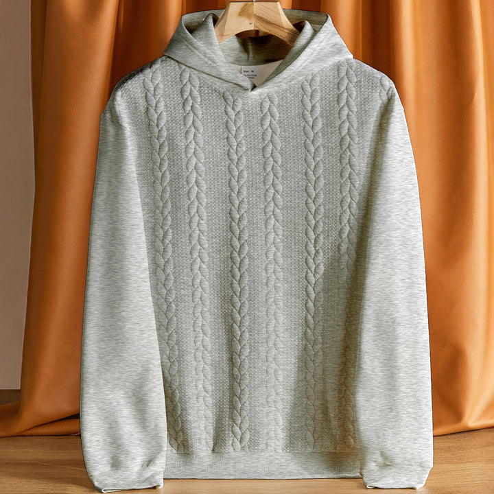Herren eleganter Kapuzenpullover mit strukturiertem Design Echoarchiv