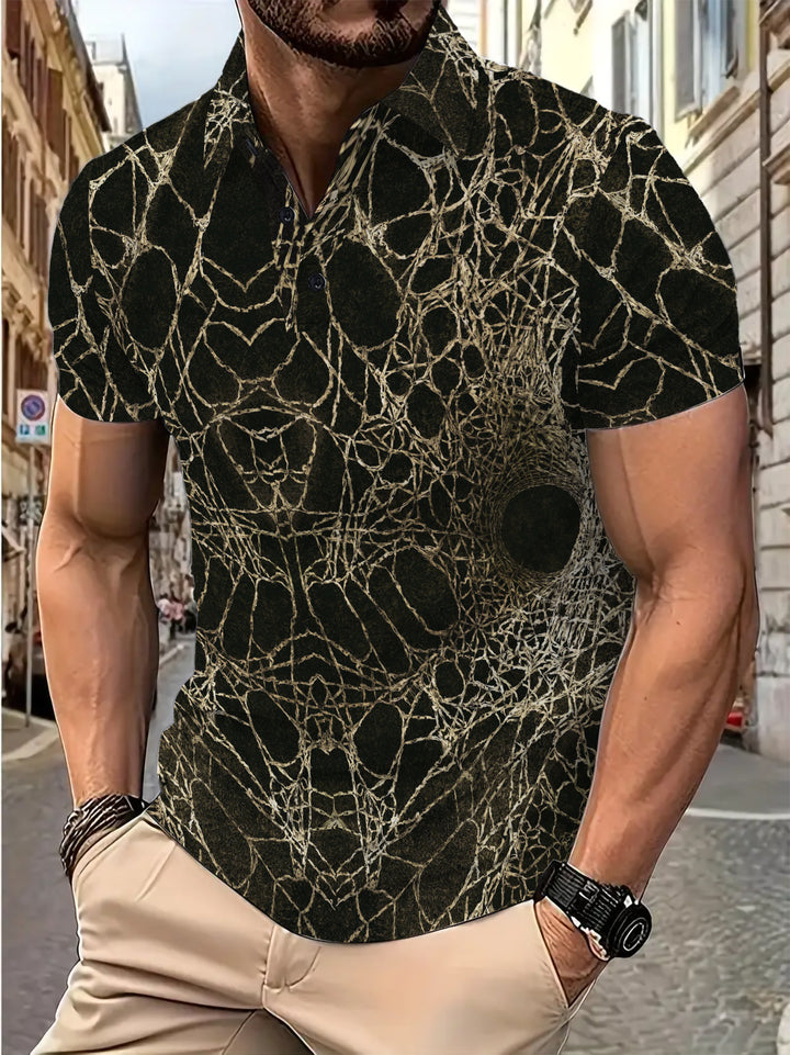 Herren Poloshirt mit einzigartigem Netzdesign Echoarchiv
