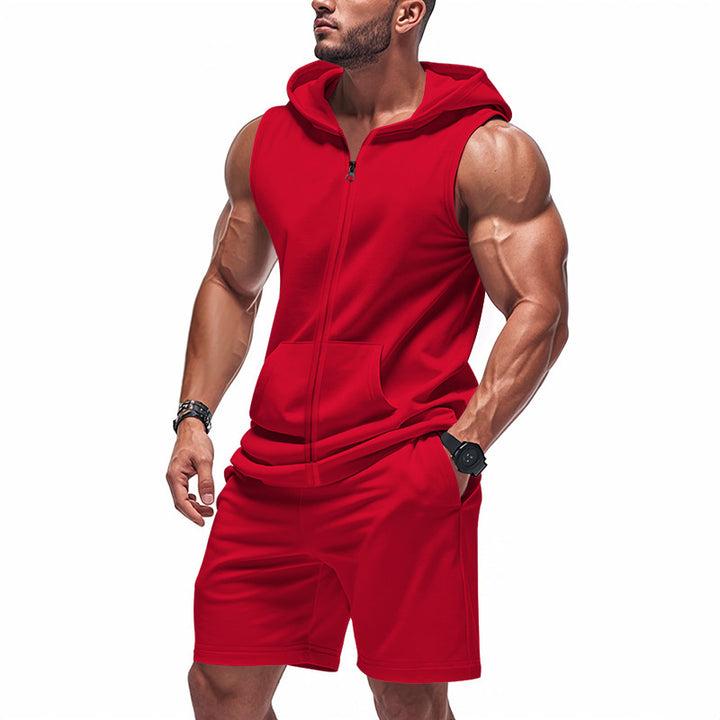 Herren Sportliche Tanktop und Shorts Set Echoarchiv
