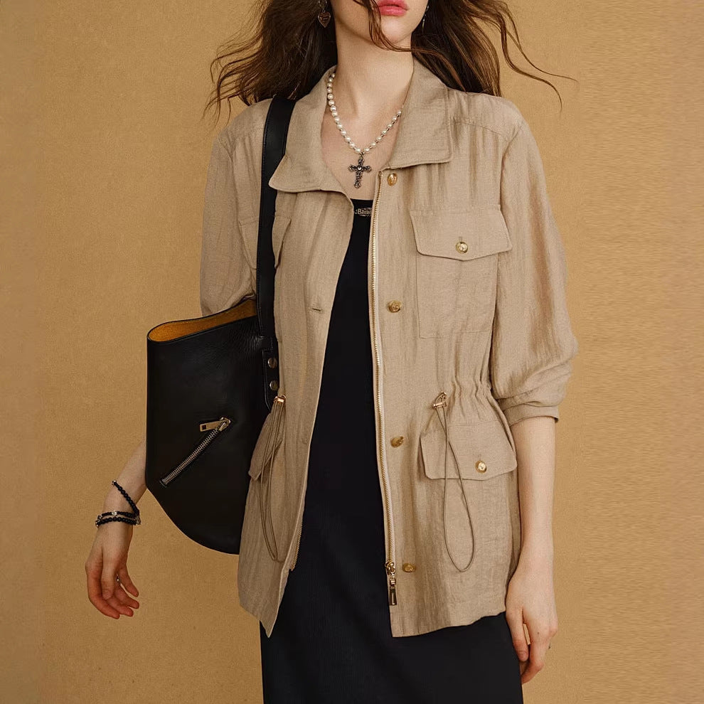 Damen Modische Leinenjacke Echoarchiv