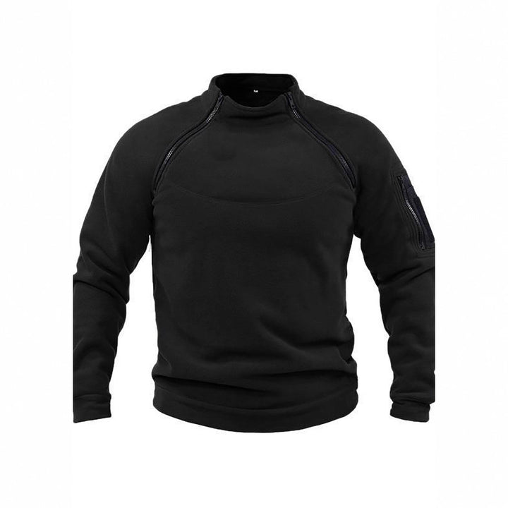 Herren Fleece-Hoodie mit hohem Kragen und praktischem Reißverschluss Echoarchiv