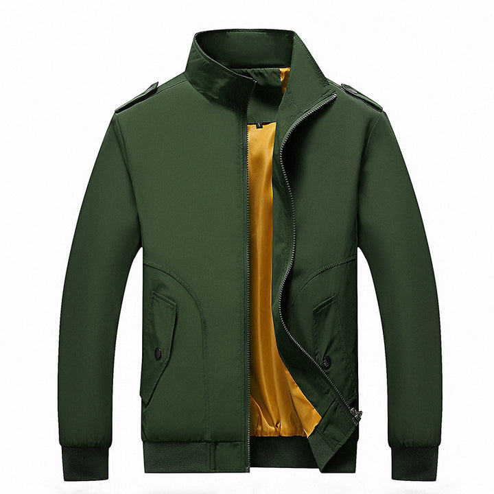 Herren Bomberjacke im Aviator-Microfiber-Look mit Ärmeltasche und gerippten Abschlüssen Echoarchiv