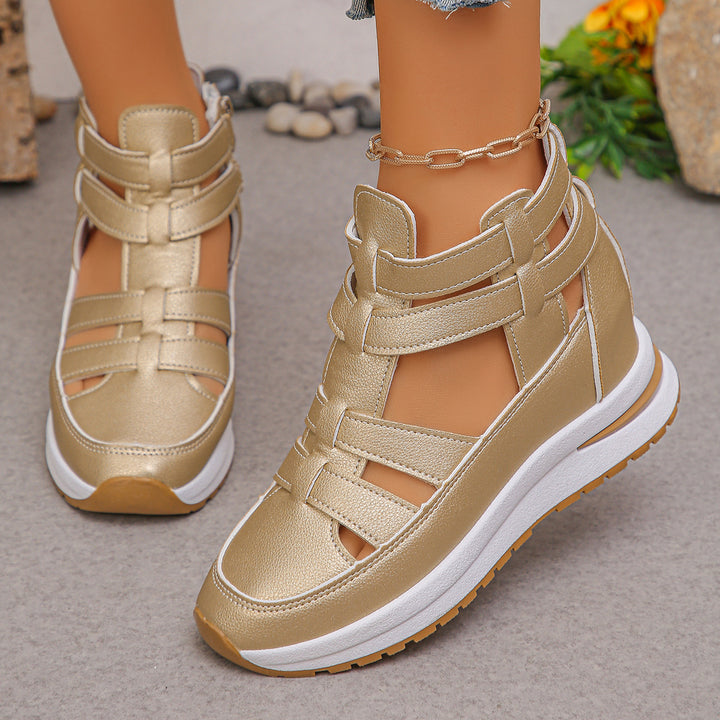 Damen Sportliche Plateau-Sandale mit geflochtenem Riemen und dämpfender Profilsohle – Sorelia