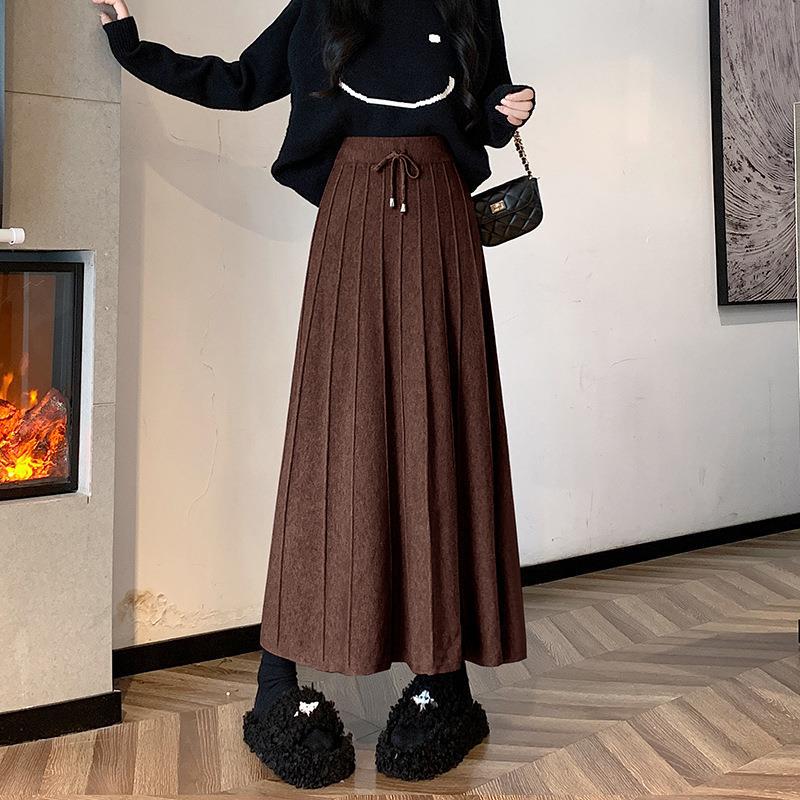 Damen Eleganter und fließender Maxirock Echo Archiv