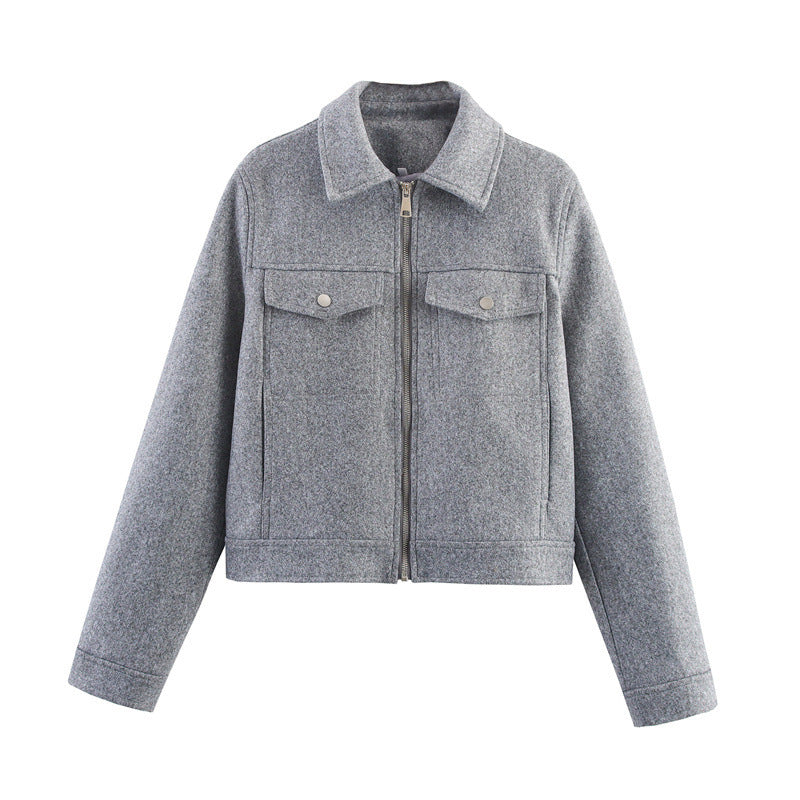 Damen Leichte wattierte Windjacke mit Stehkragen und Polka‑Dot‑Print Echo Archiv