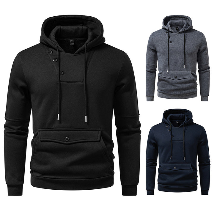 Herren Stylische Kapuzenpullover mit Knopfdetails Echoarchiv