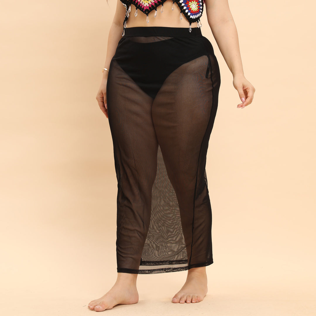 Damen transparente Strandlänge Sarong Echo Archiv