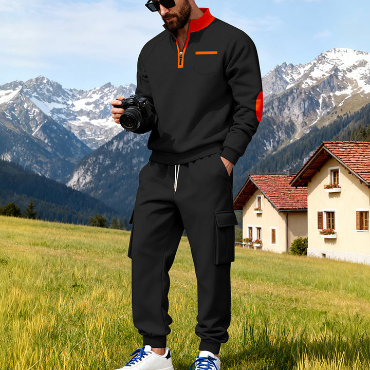 Herren Sportliches Hoodie-Set mit praktischer Taschenlösung Echoarchiv