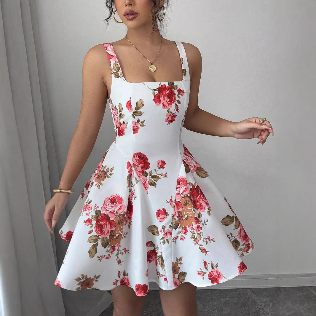 Damen Sommerliches Fit-and-Flare Kleid mit Blumenmuster Echo Archiv
