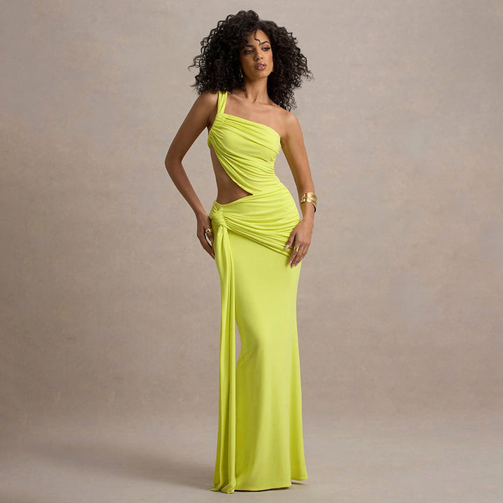 Damen Elegantes Minikleid mit seitlichem Cut-Out und raffinierten Raffung Echo Archiv
