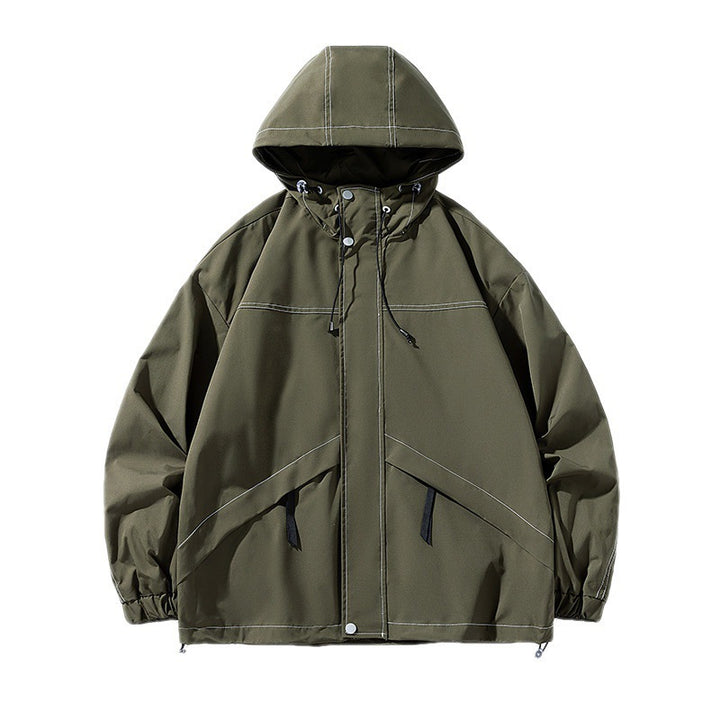 Herren Sportliche Übergangsjacke mit verstellbarem Kapuzenverschluss Echo Archiv