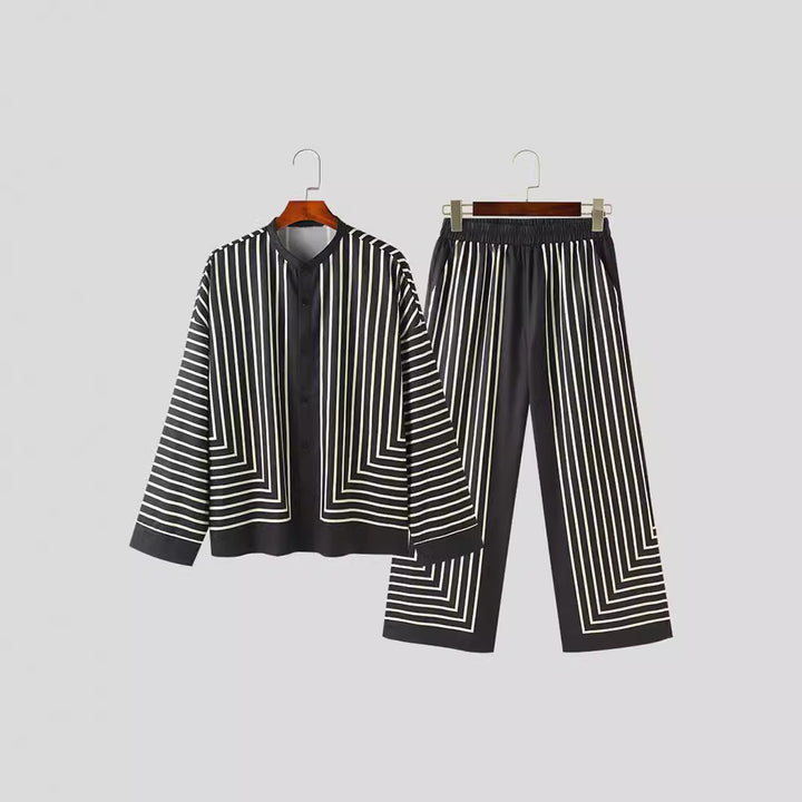 Damen Modernes Freizeit-Set mit geometrischem Muster Echoarchiv