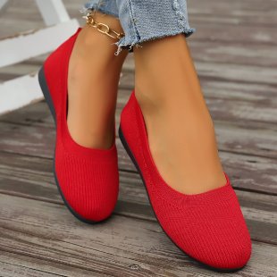 Damen bequeme Ballerinas aus elastischem Gewebe mit formschöner Sohle Echoarchiv