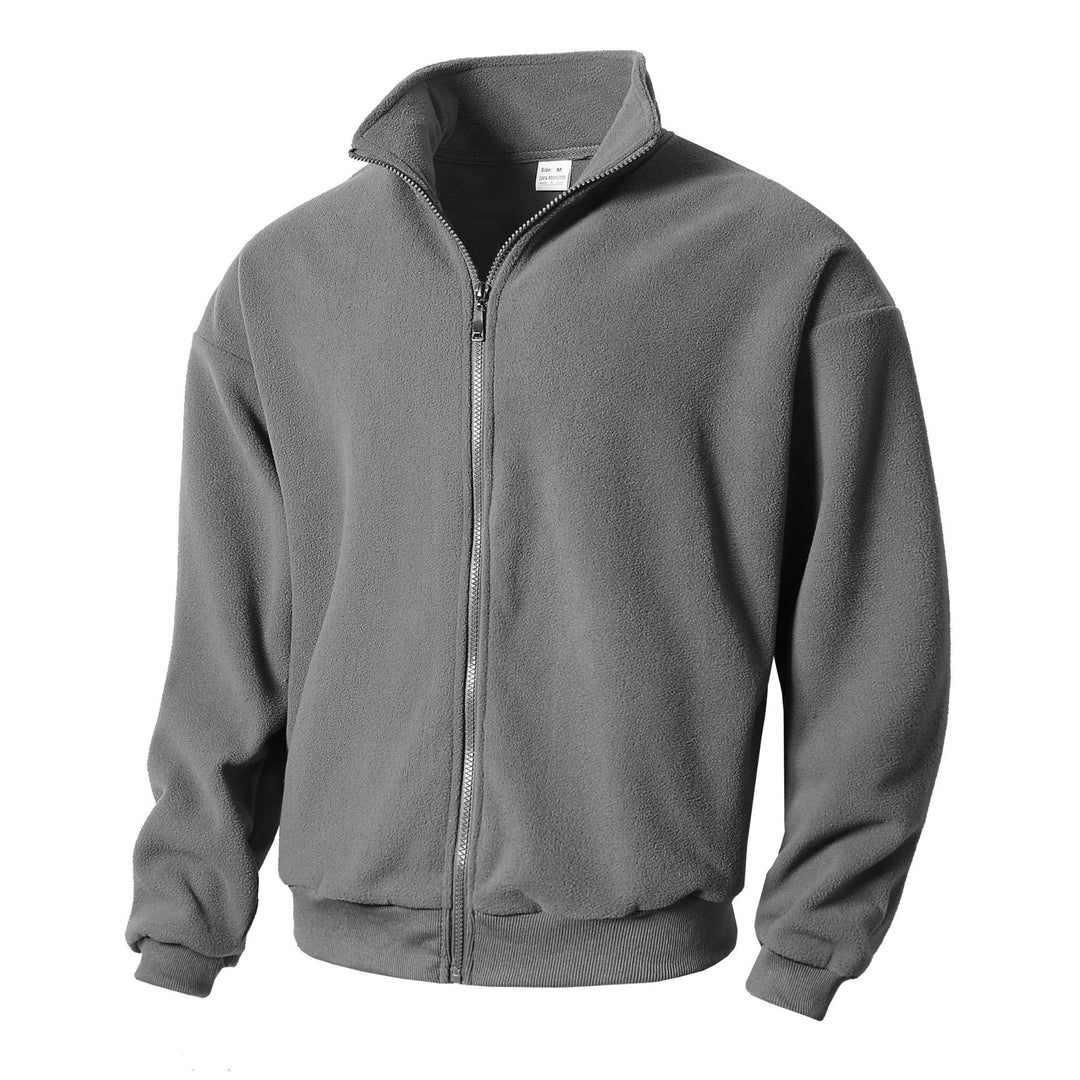 Herren Fleecejacke mit hohem Kragen und durchgehendem Reißverschluss Echoarchiv