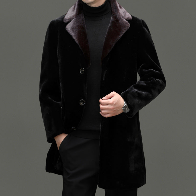 Herren elegante Veloursjacke mit luxuriösem Kragen Echoarchiv