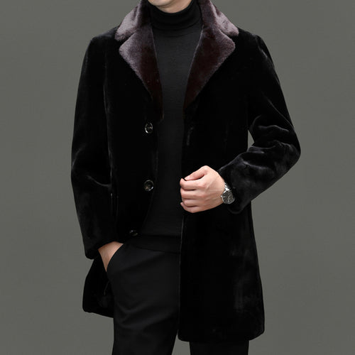 Herren elegante Veloursjacke mit luxuriösem Kragen Echoarchiv