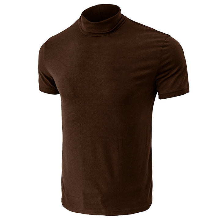 Herren Kurzarm-T-Shirt mit hohem Kragen und elastischem Material Echoarchiv