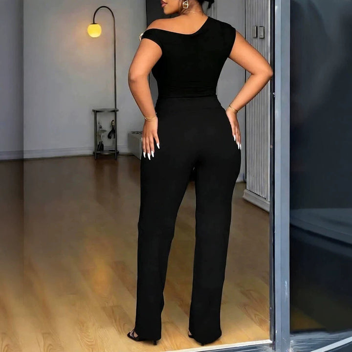 Damen Elegantes One-Shoulder Jumpsuit Echo Archiv