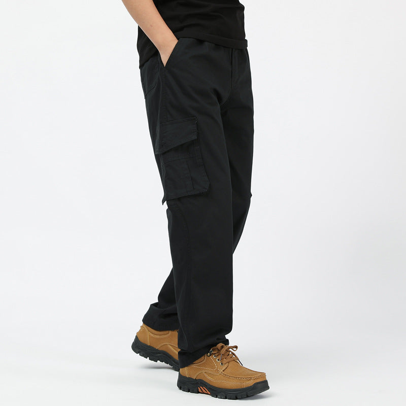 Herren utilitaristische Cargohose mit geradem Schnitt und Multifachtaschen Echo Archiv