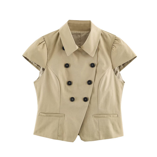 Damen Kurztaillierter Blouson mit hohem Funnelkragen und Tunnelzugtaillierung Echo Archiv