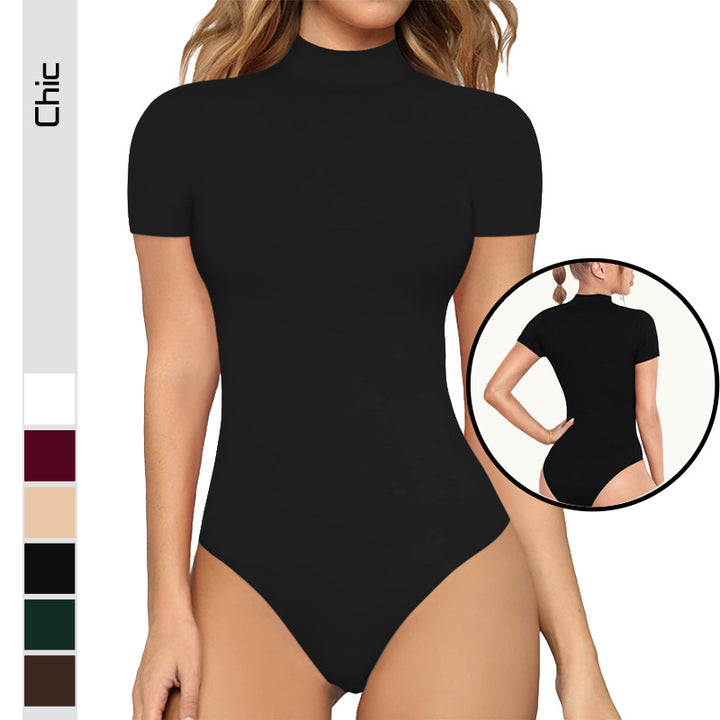 Damen Body mit kurzem Ärmel und hohem Kragen Echo Archiv