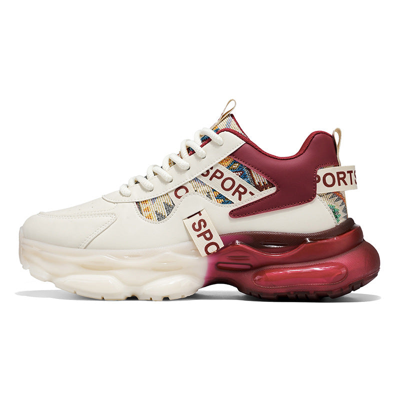Damen Plateau-Sneaker mit voluminöser Sohle und gewebten Ethno-Details Echoarhiv – Névara