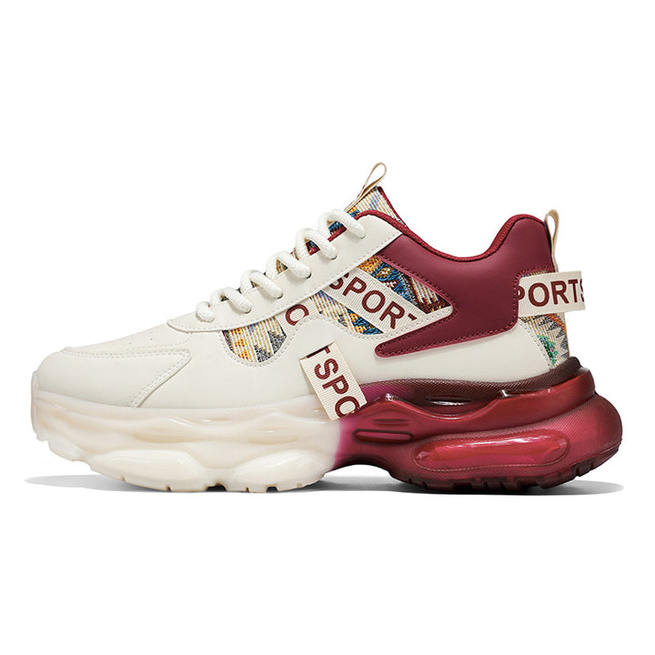 Damen Plateau-Sneaker mit voluminöser Sohle und gewebten Ethno-Details Echoarhiv – Névara