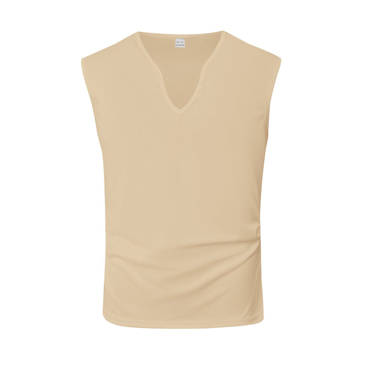 Herren ärmelloses V-Ausschnitt-Tanktop aus atmungsaktivem Stretchmaterial Echoarchiv