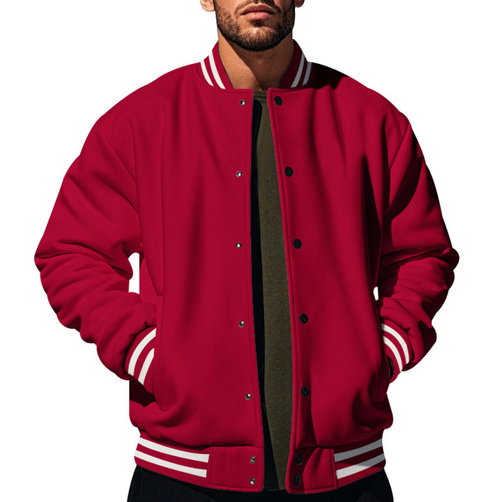 Herren sportliche Collegejacke mit Kontrastdetails Echoarchiv