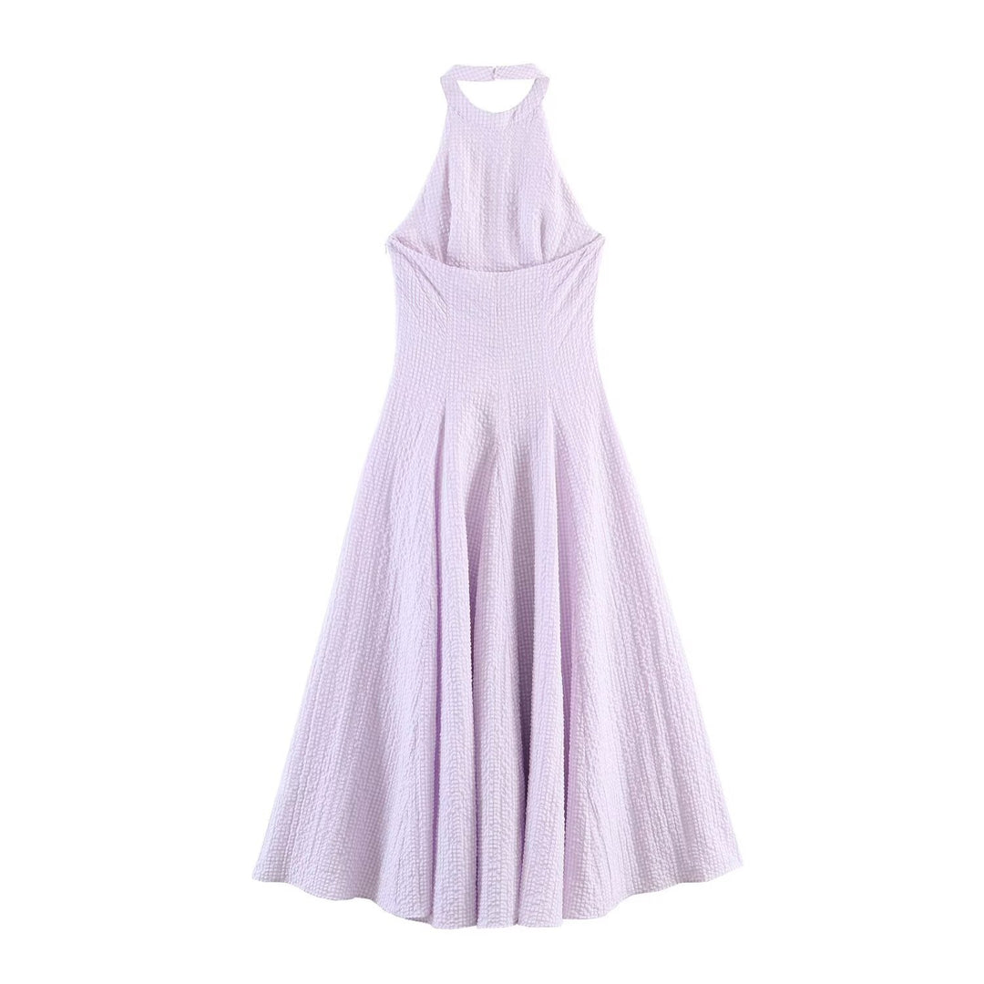 Damen Abendkleid mit hohem Kragen und fließendem Rock Echo Archiv