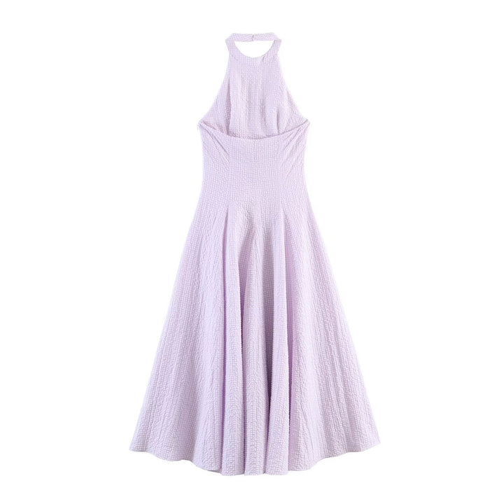 Damen Abendkleid mit hohem Kragen und fließendem Rock Echo Archiv