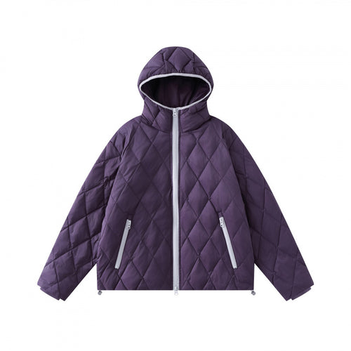Damen Quilt-Steppjacke mit Kapuze, Diamantsteppung und verstellbarem Saum Echo Archiv