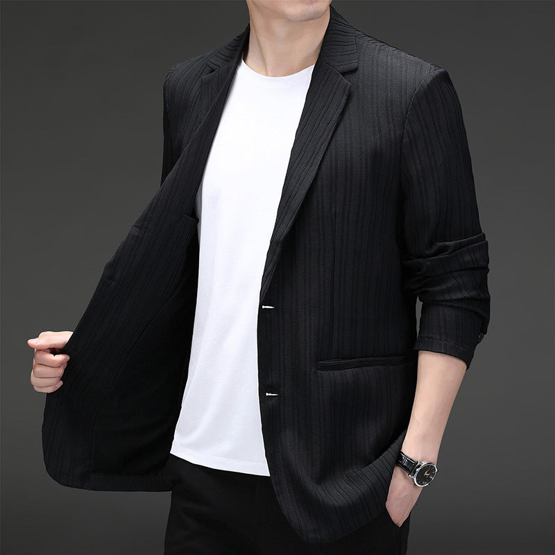 Herren eleganter Blazer mit strukturiertem Design und lässigem Schnitt Echoarchiv