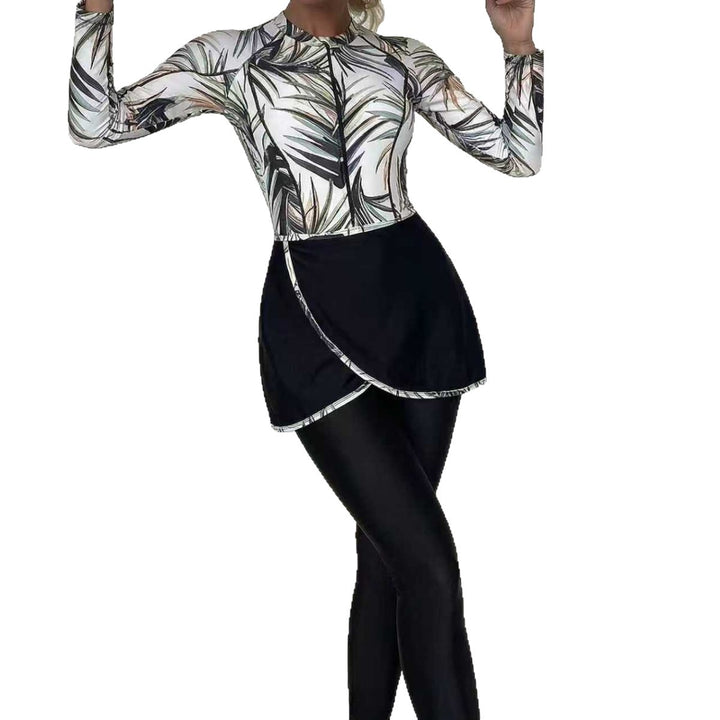 Damen Modischer und funktioneller UV-Schutz-Badeanzug mit Rock Echo Archiv