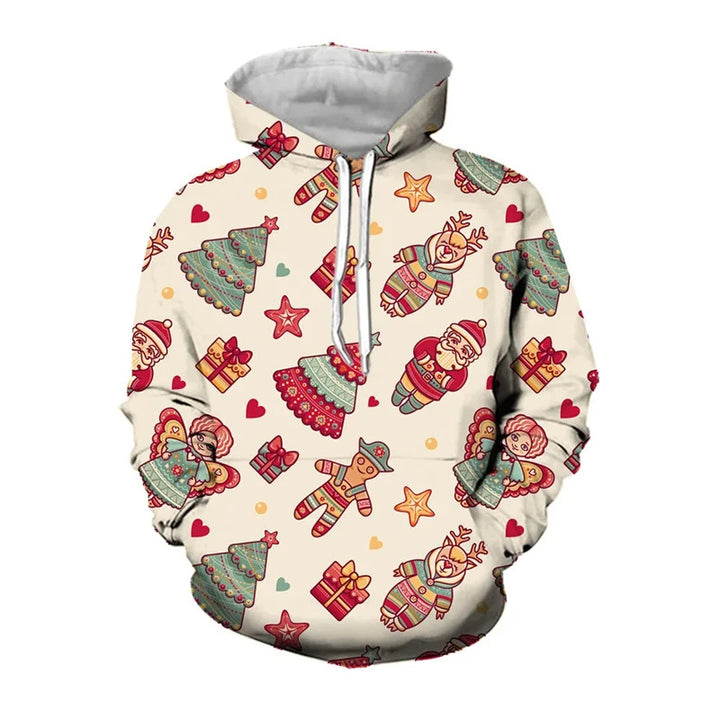 Damen Lustiger Weihnachts-Kapuzenpullover mit festlichem Motiv Echoarchiv
