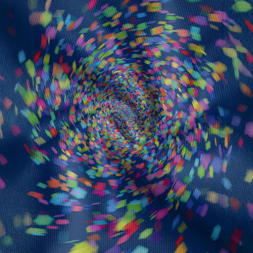 Herren Poloshirt mit spiralartigem Grafikdesign Echoarchiv