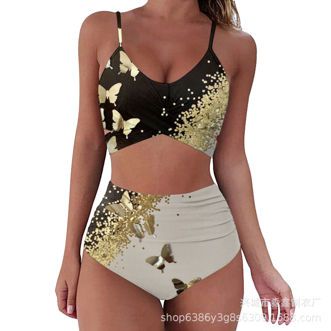 Damen Crop-Top Bikini-Set mit geflochtenem Design Echo Archiv