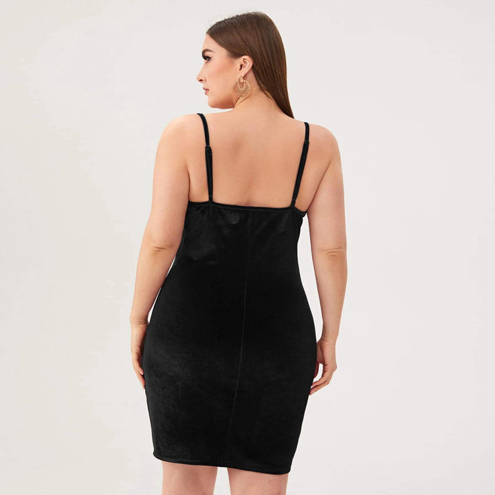 Damen elegantes, figurbetontes Partykleid aus Samt Echo Archiv