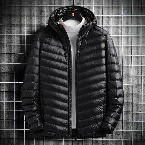 Herren nan ultraleichte Steppjacke mit Kapuze, winddichter Außenhülle und packbarem Thermofutter Echo Archiv