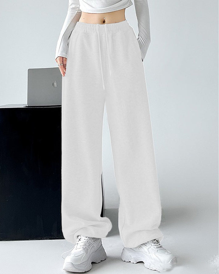 Damen nan extraweite Palazzo-Sweathose mit hohem Komfortbund, seitlichen Eingrifftaschen, Schlitz am Saum und Kordelzug Echo Archiv