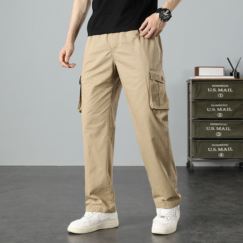 Herren Lässige Canvas-Cargohose mit großen Klappentaschen, Relaxed Fit & verstärkten Nähten Echo Archiv