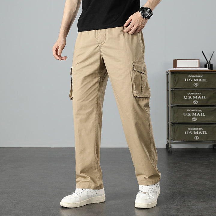 Herren Lässige Canvas-Cargohose mit großen Klappentaschen, Relaxed Fit & verstärkten Nähten Echo Archiv