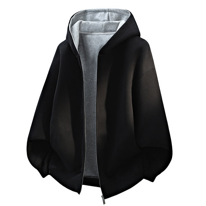 Unisex Oversize-Kapuzenpullover aus French-Terry mit Ballonärmeln und verlängertem Rückensaum Echoarchiv