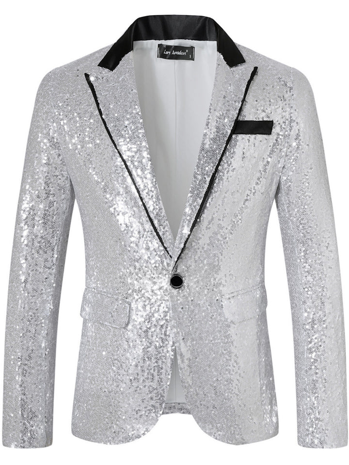 Herren Glamouröser Paillettenblazer Echoarchiv
