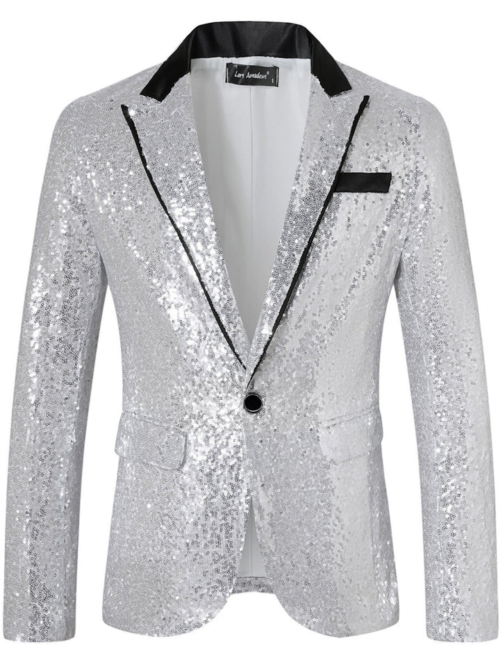 Herren Glamouröser Paillettenblazer Echoarchiv