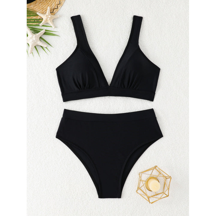 Damen Bikini-Set mit tiefem V-Ausschnitt und hohem Bund Echo Archiv